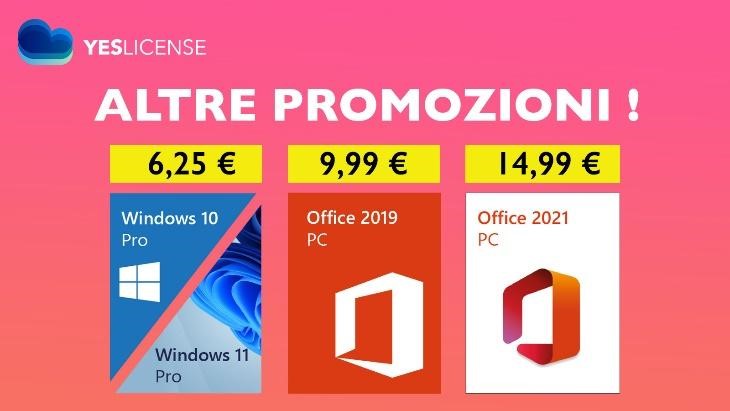 Post successivo: Licenze Windows e Office a prezzi bassi e molto convenienti: ecco come ottenerle