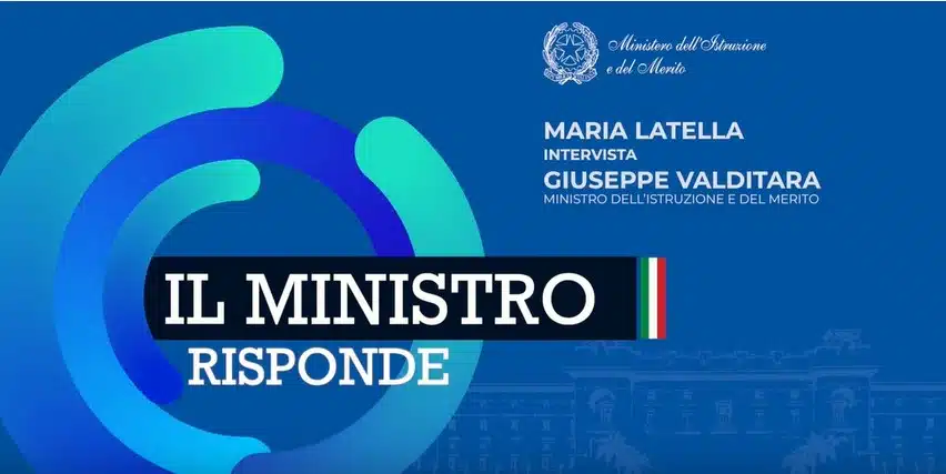 Immagine in evidenza del post: “Il Ministro risponde”, nasce il nuovo format video web del MIM