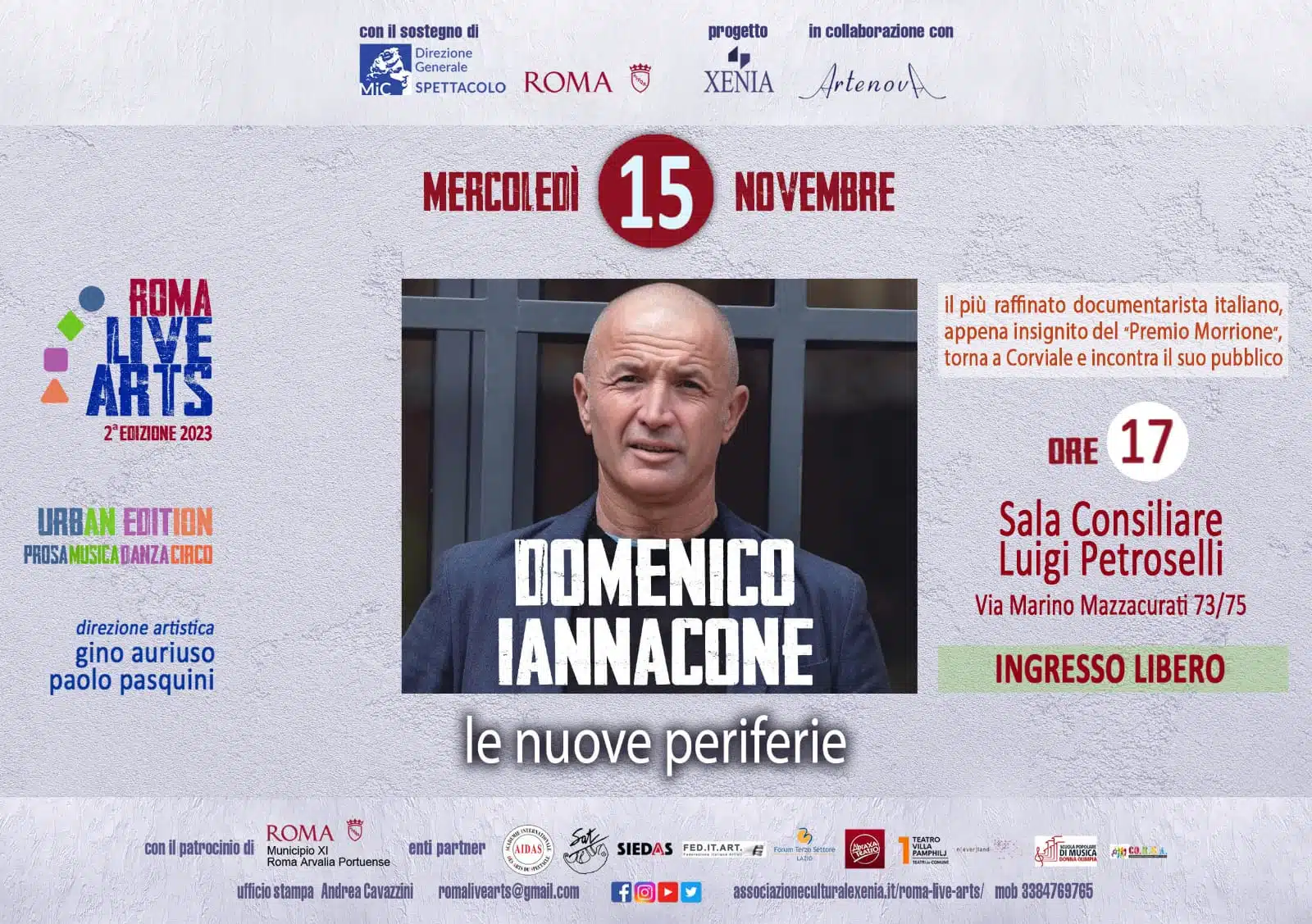 Immagine in evidenza del post: Roma Live Arts 2023: incontro con Domenico Iannacone