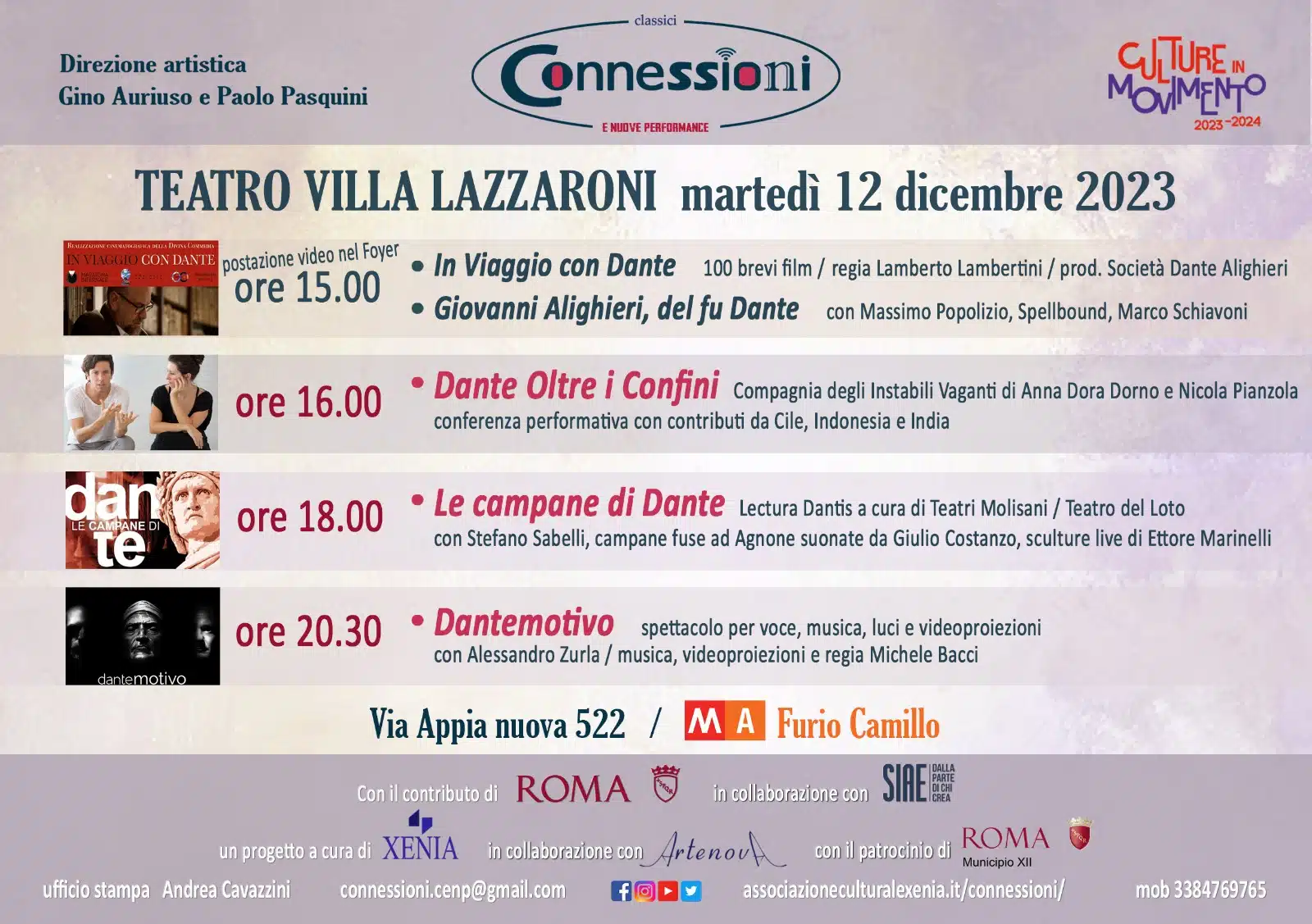 Immagine in evidenza del post: DANTE al Teatro Villa Lazzaroni per "CONNESSIONI Classici e nuove performance"