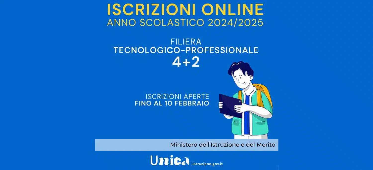 Immagine in evidenza del post: Scuola, aperte iscrizioni a percorsi filiera tecnologico-professionale 4+2