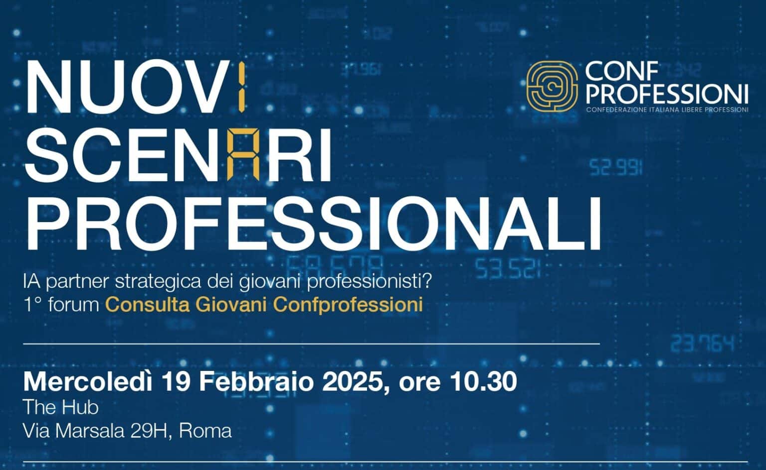 Il 19 febbraio a Roma il 1° Forum della Consulta Giovani Confprofessioni